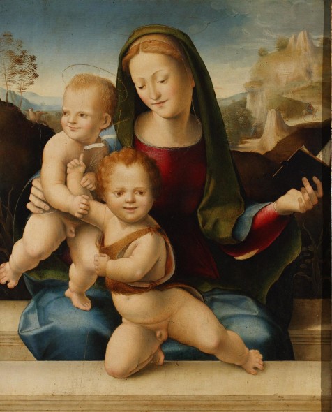 Domenico Beccafumi - Madonna col    Bambino e San Giovannino 1511