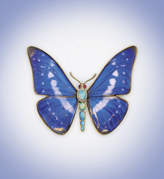Ernst Paltscho Spilla a forma di farfalla, punzoni austriaci 1872-1922, stima € 7.000 - 10.000