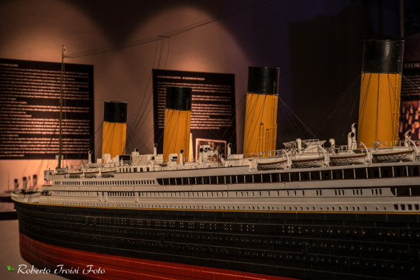 Modellino del Titanic realizzato da Duilio Curradi (scala 1:100)