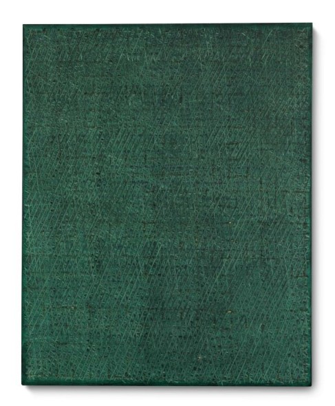 Piero Dorazio, Sempreverde, firmato, 1960, olio su tela, cm 81x65
