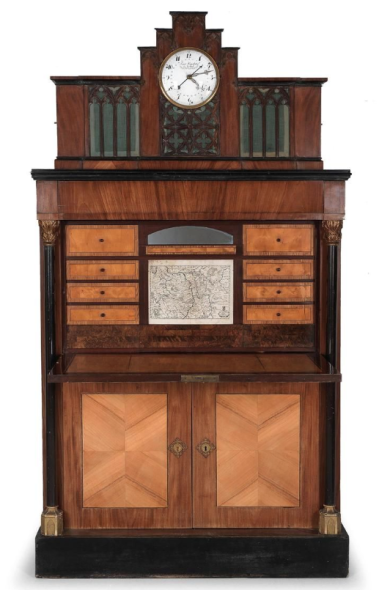 Important Biedermeier clock desk, conversione valuta Stima EUR 15.000 ,- a 20.000