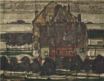 Egon Schiele  Einzelne Häuser 1915 Christie's Londra