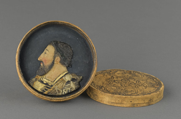 Ritratto di Francesco I in scatola di cuoio