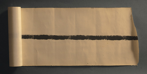 P. Manzoni, Linea (frammento), circa 1959, ink on paper, 20x77 cm