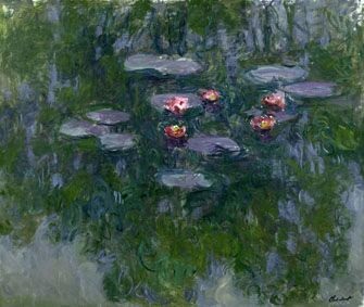 Claude Monet (1840-1926)  Nymphéas , 1916-1919  Huile sur toile, 130 x 152 cm