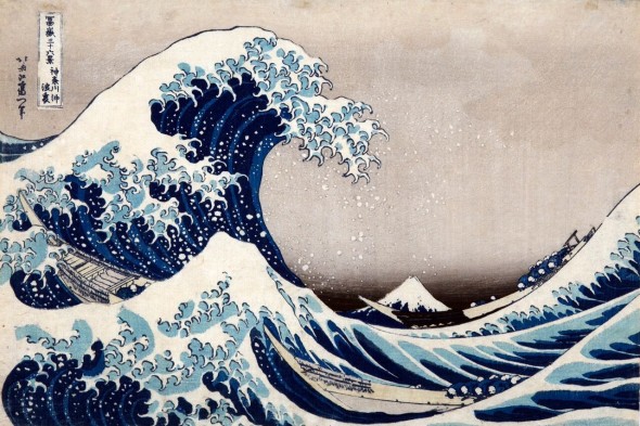 Katsushika Hokusai La [grande] onda presso la costa di Kanagawa, dalla serie Trentasei vedute del monte Fuji, 1830-1832 circa Silografia policroma Kawasaki Isago no Sato Museum