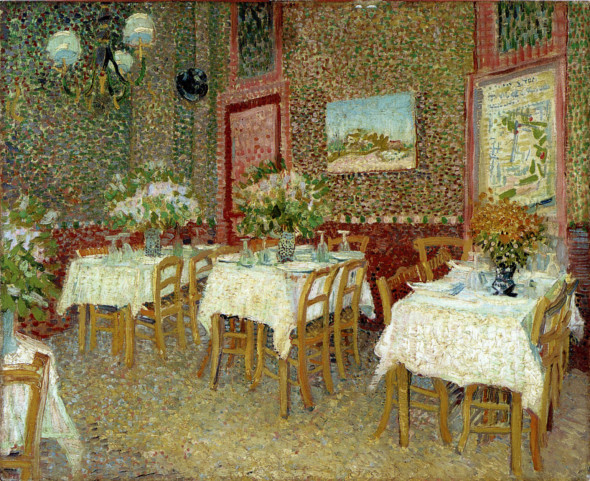 Vincent van Gogh, Interno di un ristorante, 188,7 olio su tela, cm 45,5 x 56,5. Otterlo, Kröller-Müller Museum