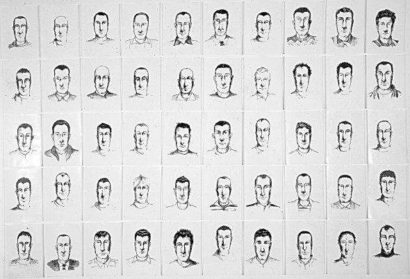 . Maurizio CattelanSupernoi, 1996 photocopies on transparent film 50 sheets,  each  29,5 x 21 cm Courtesy: Galleria Massimo De Carlo