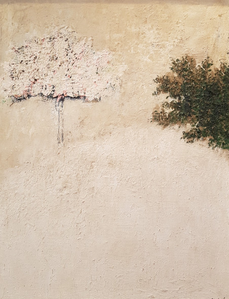 Mattioli, Paesaggio (Bianco), 1980 olio su tela, 140x106 cm, collezione privata