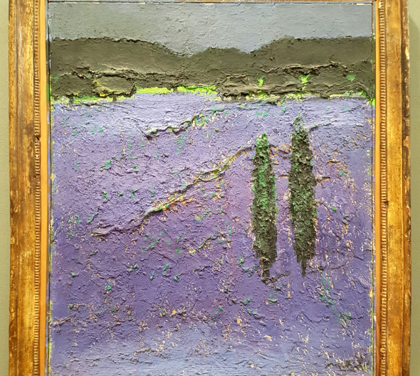 Mattioli, Campo di lavanda, 1980 olio su tela, 70x60 cm, collezione privata