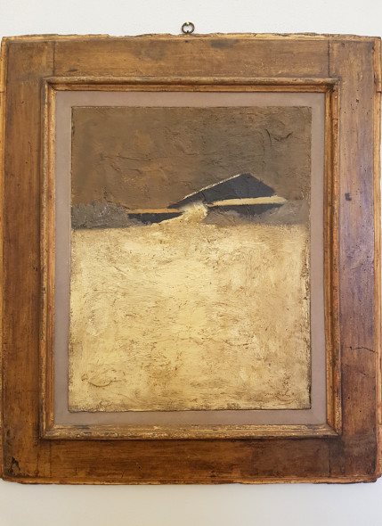 Mattioli, Spiaggia d'estate, 1972 olio su tela, 63x50 cm, collezione privata