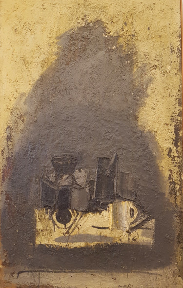 Mattioli, Grande Natura Morta, 1965 olio su tela, 98x61 cm, collezione privata