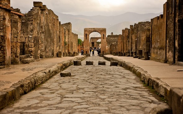 Una veduta di Pompei