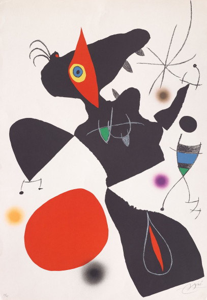 Joan Miró, Oda a Joan Miró, 1973 (litografia originale a colori) Guastalla Centro Arte, Livorno