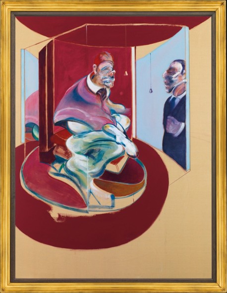 Francis Bacon, Study of Red Pope, 1962, 2nd Version, 1971 (Detail). Oil on canvas. 78 x 58⅛ in (198 x 147.5cm). Estimate on Request. This work is offered in the Post-War and Contemporary Art Evening Auction on 6 October at Christie’s London. © The Estate of Francis Bacon. All rights reserved, DACS 2017