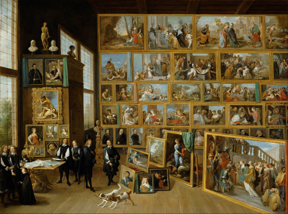 David Teniers the Younger  Archduke Leopold Wilhelm in his Gallery in Brussels