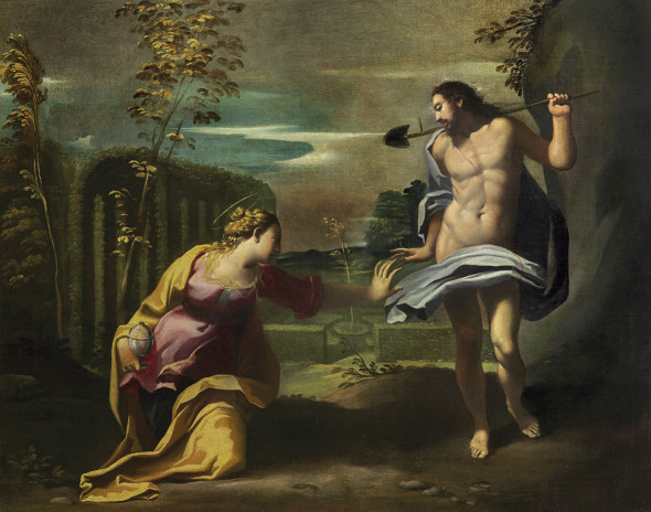 Carlo Bononi, Noli me tangere, c. 1608-14. Olio su tela, cm 69 x 91. Collezione privata