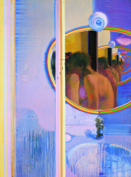 Alle spalle del desiderio, 1966, huile sur toile, 132 x 97 cm