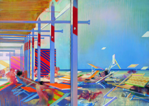 Les écrans du soleil, 1967-1968, huile sur toile, 197 x 273 cm