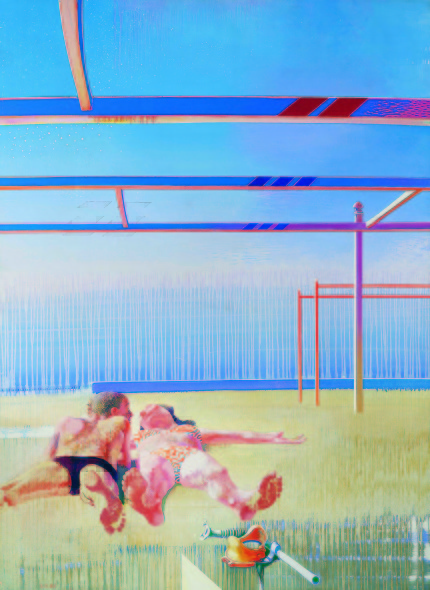 Les plafonds de la plage, 1968, huile sur toile, 201 x 147 cm