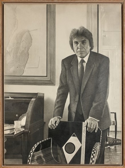 Jean-Olivier Hucleux, Portrait de Maître Paul Lombard, 1988, lead pencil on maroufled paper on canvas, estimate: €10,000 – 15,000/ $11,000 – 16,500