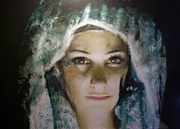Roberta Coni, Giorgia as Mimi Bohème, 2017, olio e acrilico su tela, cm 140x200. Courtesy Galleria Forni