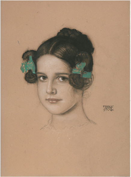 Franz von Stuck, Mary Stuck, 1906 ca., gessetto e tempera su cartoncino, cm 42x315. Courtesy Galleria dell'Incisione