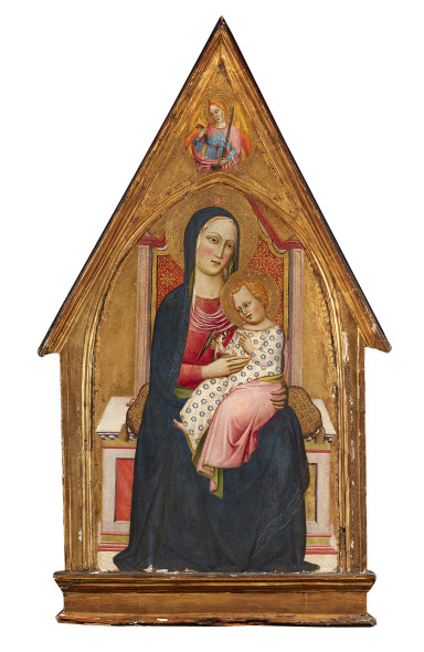 Maestro di Santa Verdiana (Tommaso del Mazza, attivo 1377– 1392) Madonna con Bambino Olio su tavola, 120 x 68 cm Stima: € 140.000 – 160.000