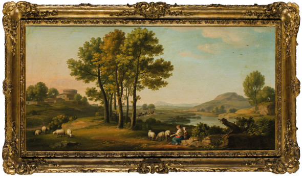  Paesaggio con figure e armenti di Giuseppe Bacigalupo