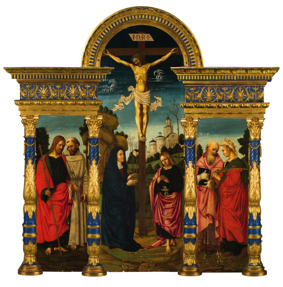 Trittico con la Crocefissione e Santi commissionato ad Aimo e Balzarino Volpi