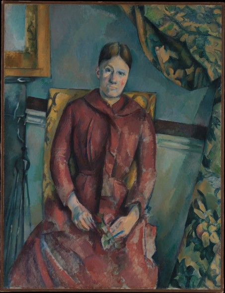 Paul Cézanne-Madame Cézanne (Hortense Fiquet, 1850–1922) in a Red Dress, 1888–90