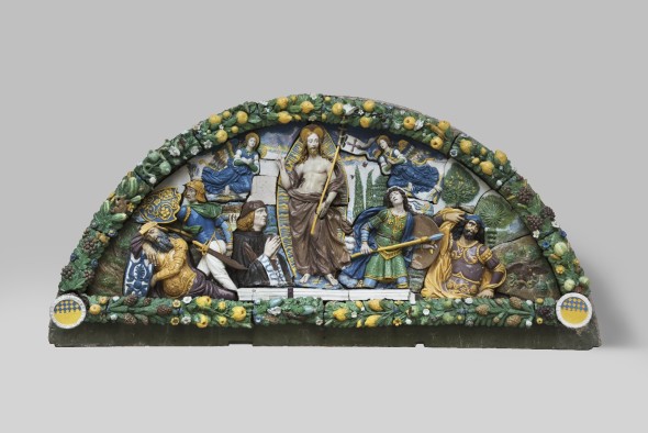 GIOVANNI DELLA ROBBIA (Firenze 1469 - 1529/1530) Resurrezione di Cristo  1520 - 25 circa terracotta invetriata  New York, Brooklyn Museum