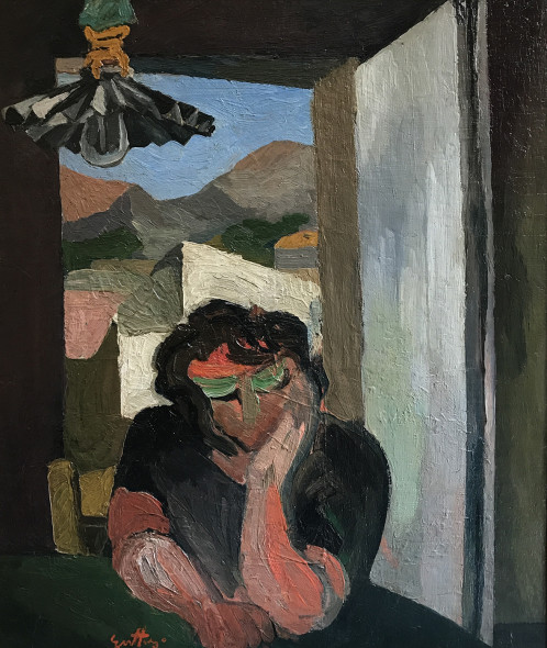 Renato Guttuso, La-madre, 1937, olio su tela, cm. 60x48