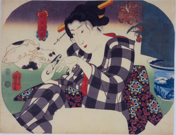 Utagawa Kuniyoshi Tagliarsi le unghie Serie: L’universo femminile (Shinramanzō) - circa 1843-44 - 22,4x29,2 cm