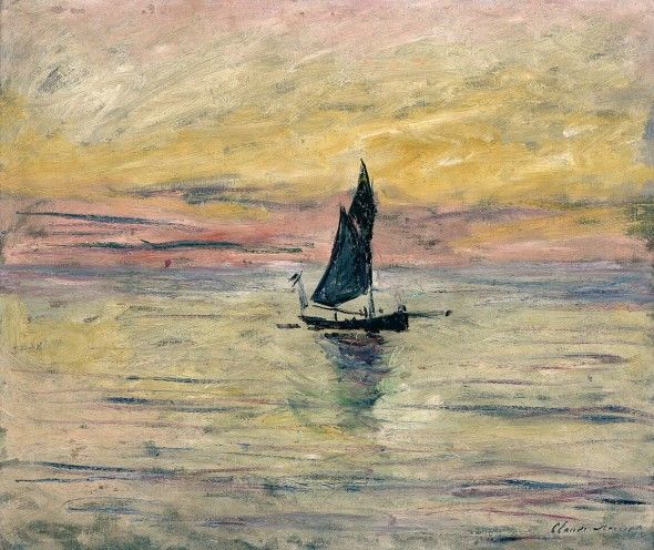 mostre : Claude Monet (1840-1926) Barca a vela. Effetto sera, 1885 Olio su tela, 54x65 cm Parigi, Musée Marmottan Monet © Musée Marmottan Monet, paris c Bridgeman-Giraudon / presse