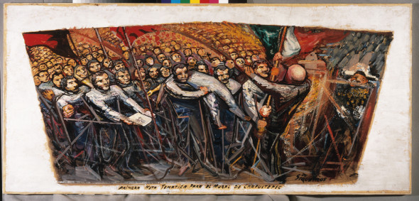 David Alfaro Siqueiros - Primera nota temática para el mural de Chapultepec, ca. 1956-57 Museo de Arte Carrillo Gil