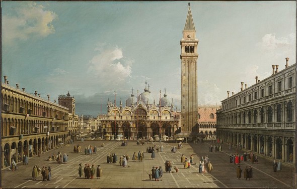 Canaletto  Piazza San Marco verso la Basilica (1735 circa, Cambridge (Massachusetts), Fogg Art Museum)