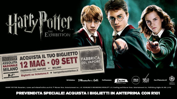 Dal 12 maggio al 9 settembre la Fabbrica del Vapore di Milano ospiterà Harry Potter: The Exhibition