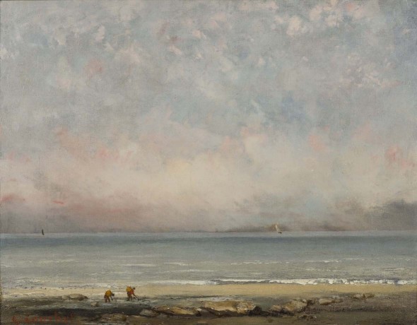 Spiaggia della Normandia dipinta da Coubert