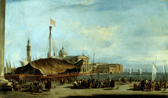 Francesco Guardi, Veduta di San Giorgio Maggiore dal Molo, 1760-1762, olio su tela, cm 49 x 83,5. Treviso, Musei Civici di Treviso