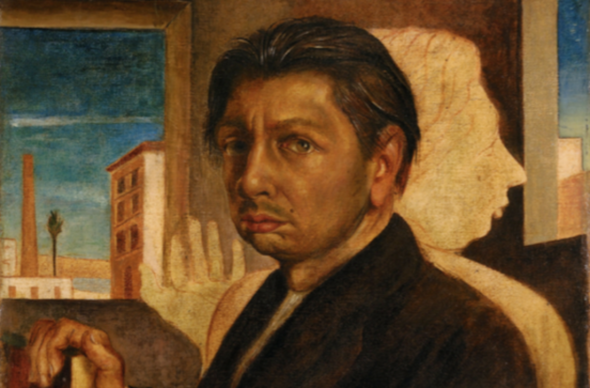 Giorgio de Chirico, Autoritratto metafisico (1919, particolare)