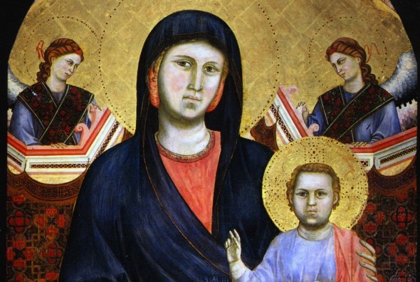 La Madonna di San Giorgio alla Costa, di Giotto (foto Antonio Quattrone, particolare)