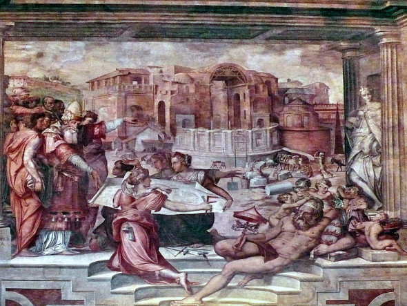 Palazzo della Cancelleria, affresco del Vasari