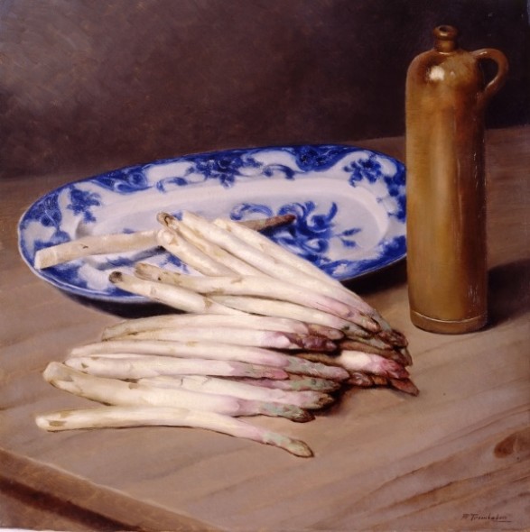 Francesco Trombadori, Natura morta con asparagi, 1928ca., olio su tela, Galleria d'Arte Moderna di Roma