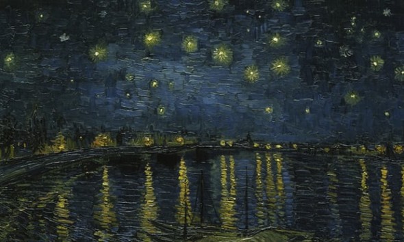 Vincent van Gogh, Notte stellata sul Rodano, presente alla mostra di Londra