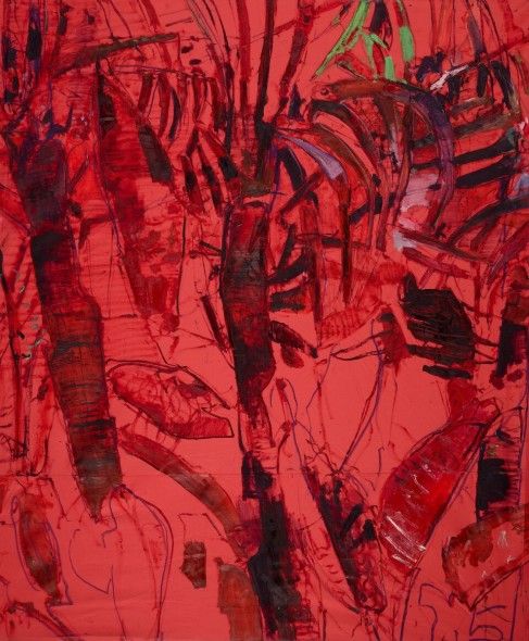 Giovanni Frangi, Selvatico, 2018, Olio su tela, cm 198x162