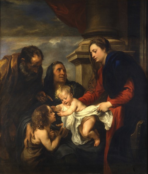 ANTON VAN DYCK (Anversa 1599 – Londra 1641) Sacra Famiglia con san Giovannino e sant’Elisabetta Olio su tela, 155 x 142 cm Torino, Galleria Sabauda