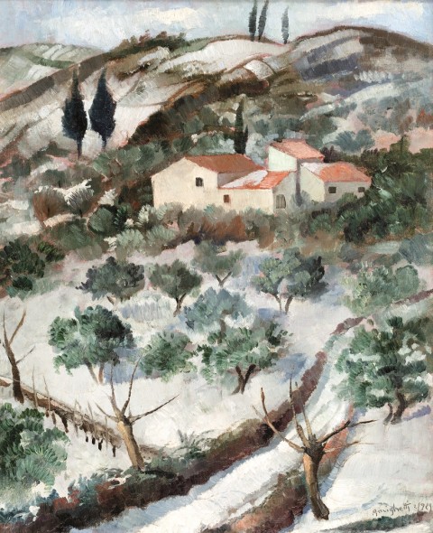 Paesaggio innevato, 1929, Amighetto Amighetti