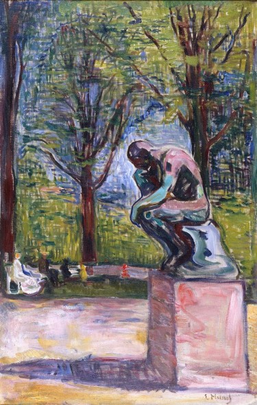 Edvard Munch, Il Pensatore di Rodin nel parco del dottor Linde a Lubecca 1907 , Parigi musée Rodin © musée Rodin foto Jean de Calan