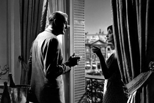 Una scena al  Ritz Paris con Audrey Hepburn e Gary Cooper in 'Love in Afternoon"